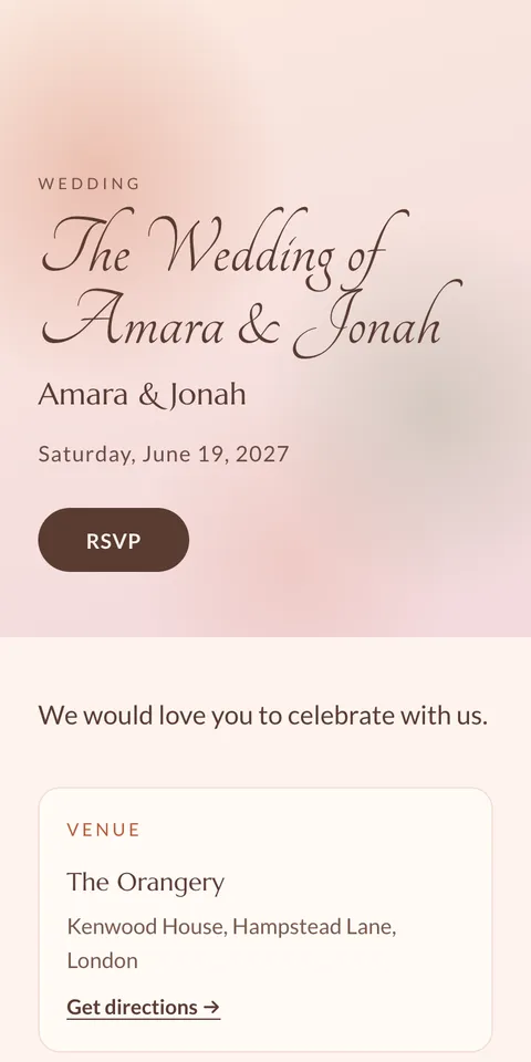 Aquarelle wedding invitation template